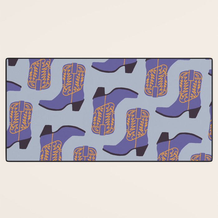 Purple Cowgirl Boot Desk Mat Gallery Image 3