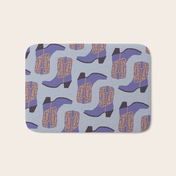 Purple Cowgirl Boot Bath Mat Gallery Image 1