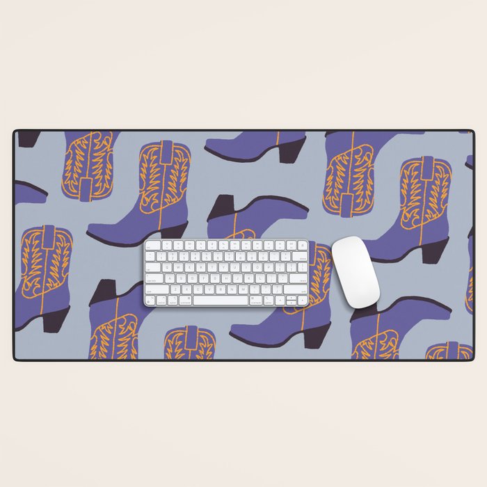 Purple Cowgirl Boot Desk Mat Gallery Image 1