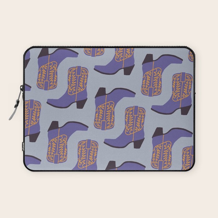 Purple Cowgirl Boot Laptop Sleeve Gallery Image 1