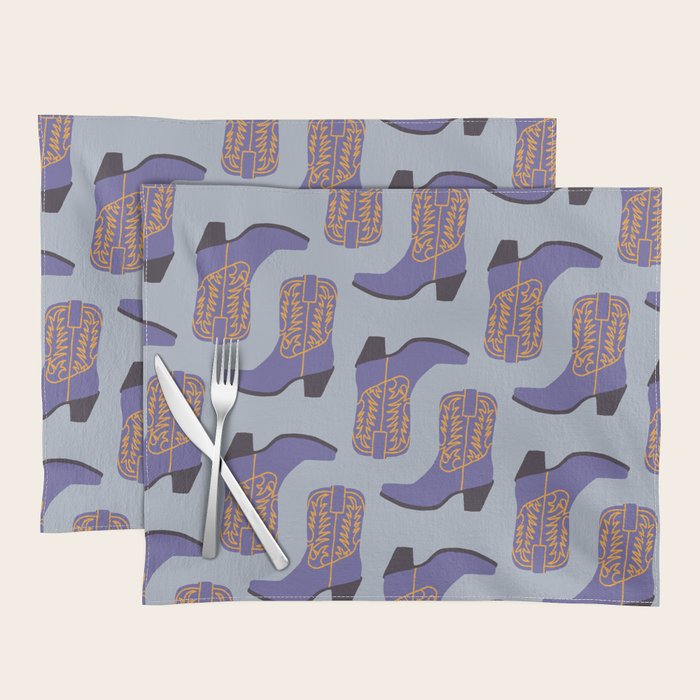 Purple Cowgirl Boot Placemat Gallery Image 1