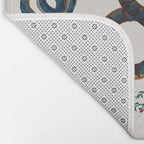 Albertus Seba Three Snakes And Floral Vines  Bath Mat Gallery Image 2