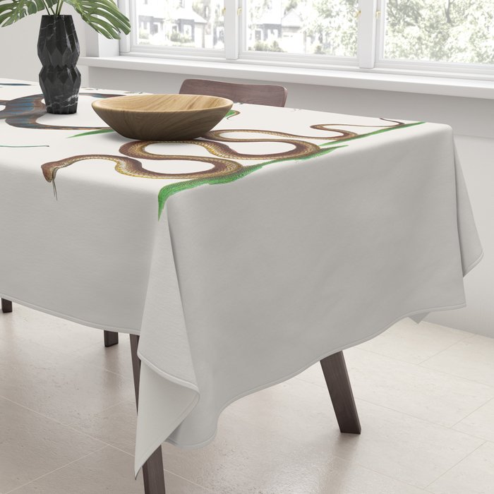 Albertus Seba Three Snakes And Floral Vines  Tablecloth Gallery Image 3
