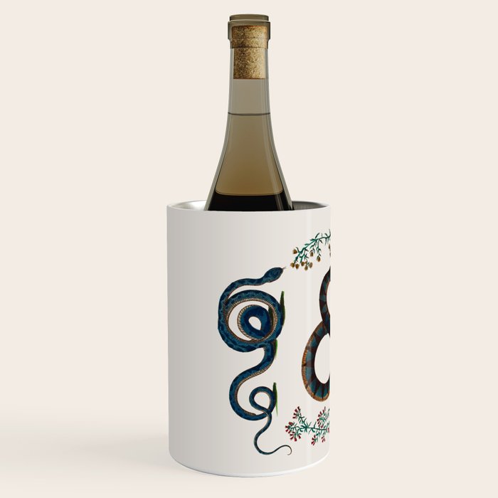 Albertus Seba Three Snakes And Floral Vines  Wine Chiller Gallery Image 2