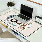 Albertus Seba Three Snakes And Floral Vines  Desk Mat Gallery Image 2