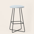 Baby Blue Gingham Check Stool Gallery Image 1