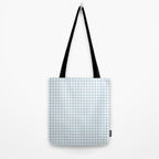 Baby Blue Gingham Check Tote Bag Gallery Image 2