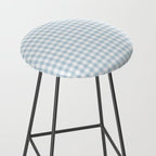 Baby Blue Gingham Check Stool Gallery Image 2