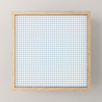 Baby Blue Gingham Check Mini Art Print Gallery Image 1