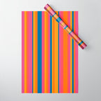 Classic Stripes III - Retro Rainbow  Wrapping Paper Gallery Image 1