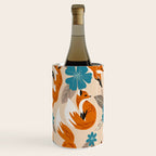Foxes & Blooms - Tan & Blue Wine Chiller Gallery Image 1