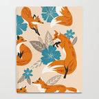 Foxes & Blooms - Tan & Blue Notebook Gallery Image 4