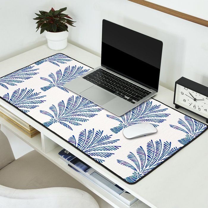 Palm Tree - Navy Palette Desk Mat Gallery Image 2