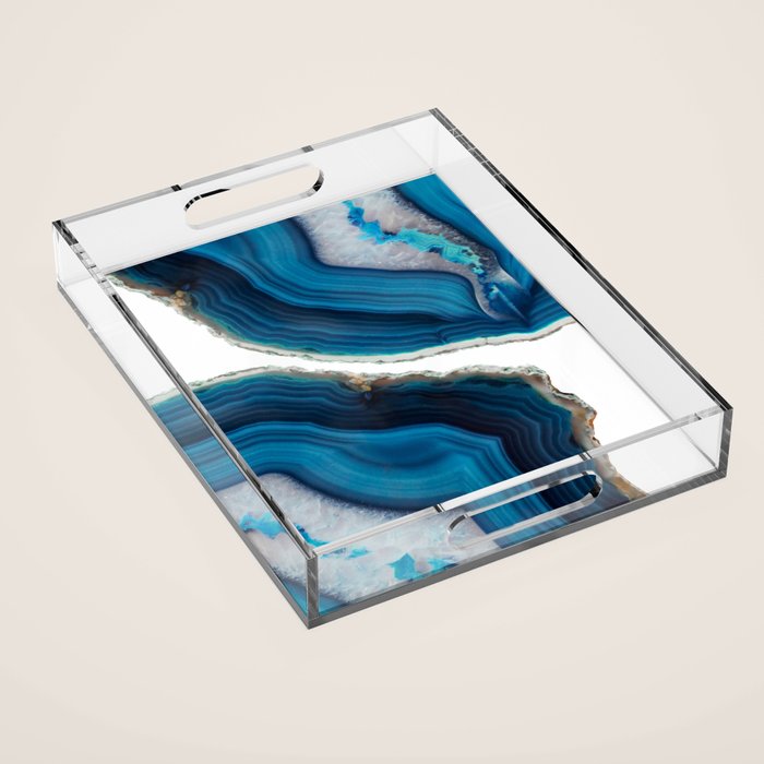 Blue Agate Acrylic Tray Gallery Image 1