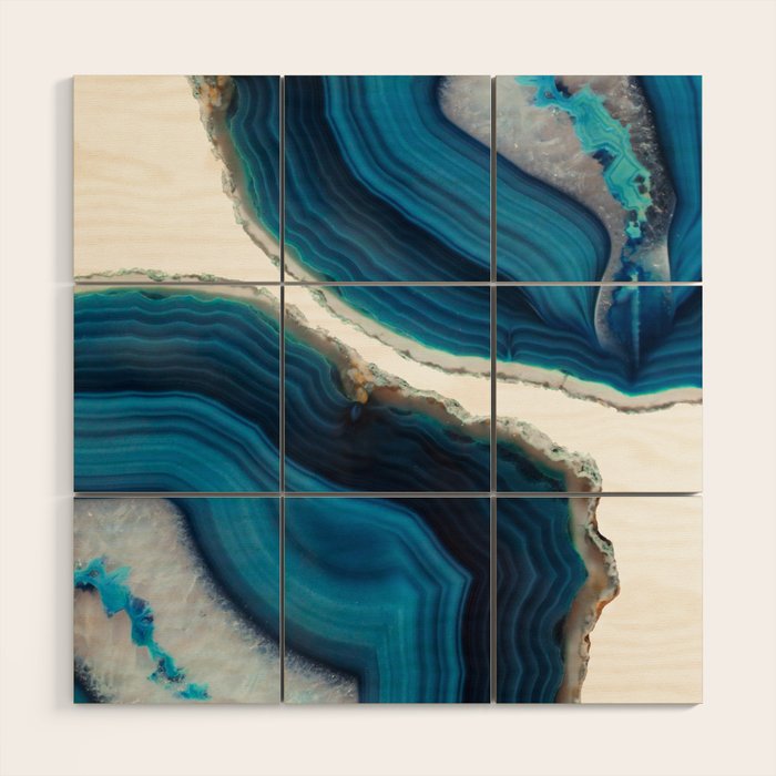 Blue Agate Wood Wall Art Gallery Image 1