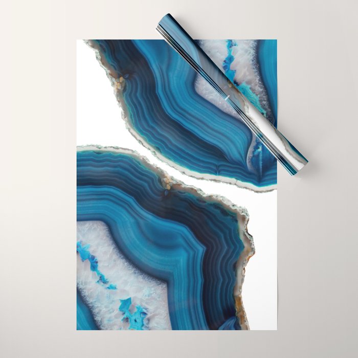 Blue Agate Wrapping Paper Gallery Image 1