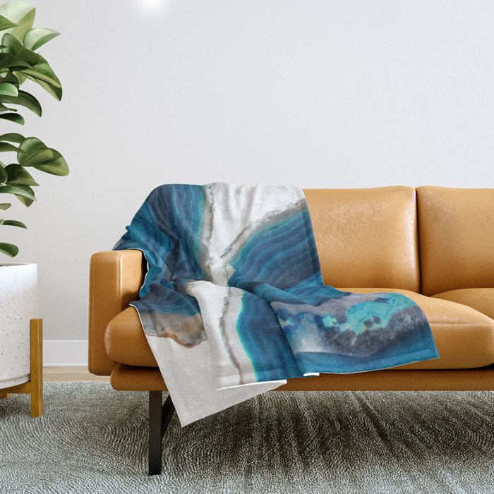 Blue Agate Throw Blanket Gallery Image 1