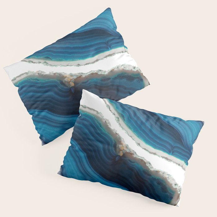 Blue Agate Pillow Sham Gallery Image 1