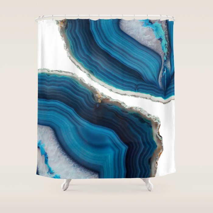 Blue Agate Shower Curtain Gallery Image 1