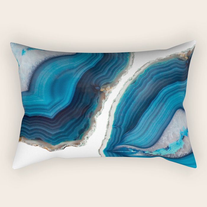 Blue Agate Rectangular Pillow Gallery Image 2