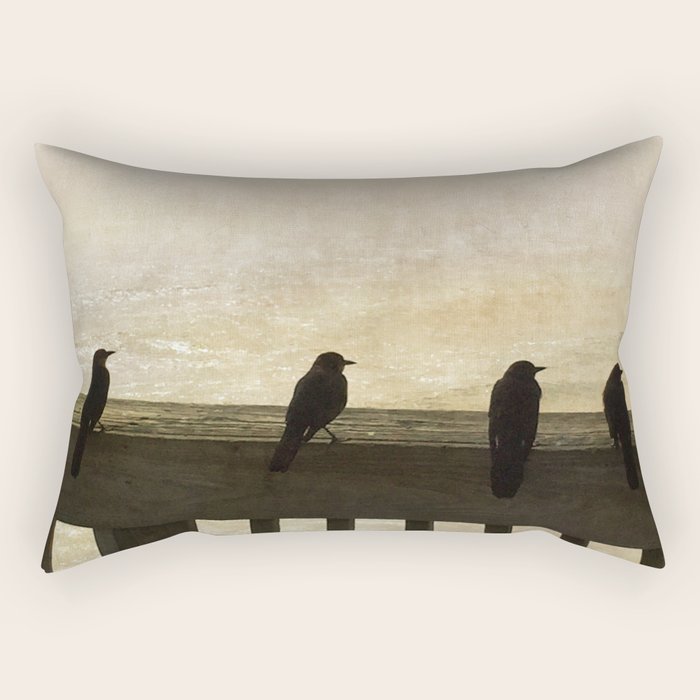 Four Blackbirds Rectangular Pillow Gallery Image 2