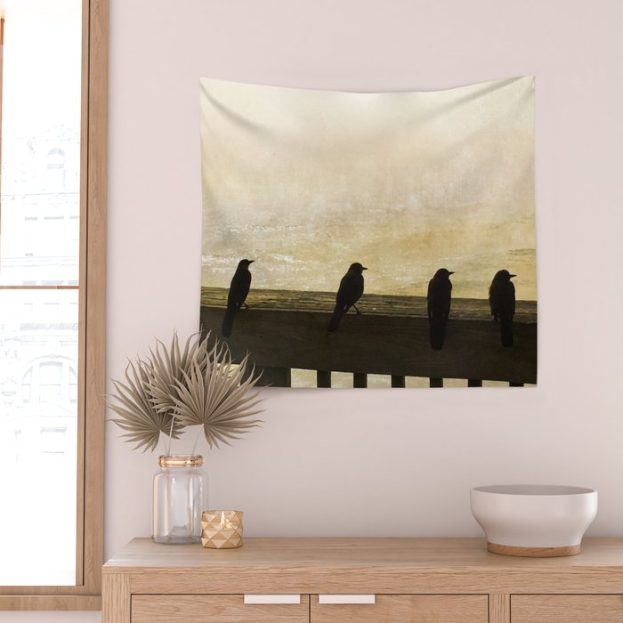 Four Blackbirds Wall Tapestry Gallery Image 2