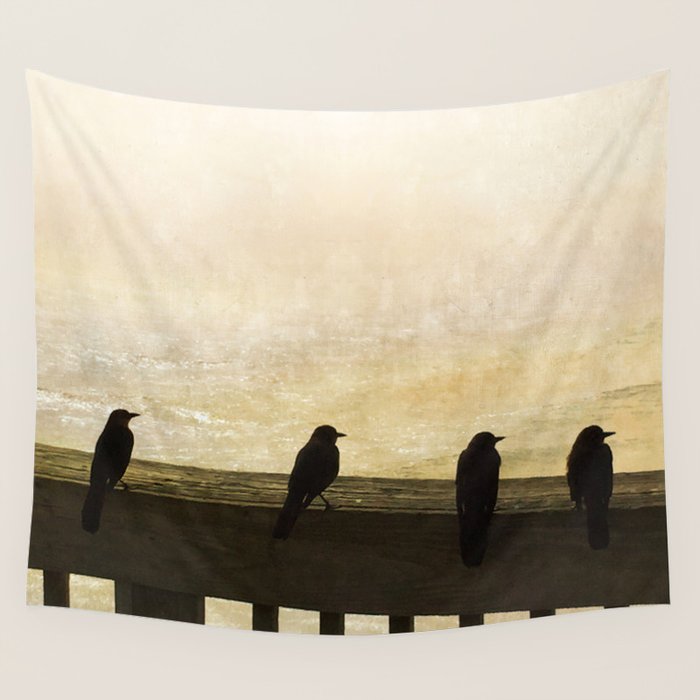 Four Blackbirds Wall Tapestry Gallery Image 4