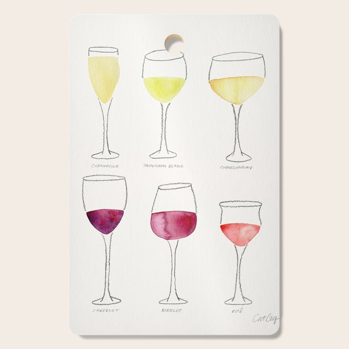 Wine Collection Cutting Board Gallery Image 1