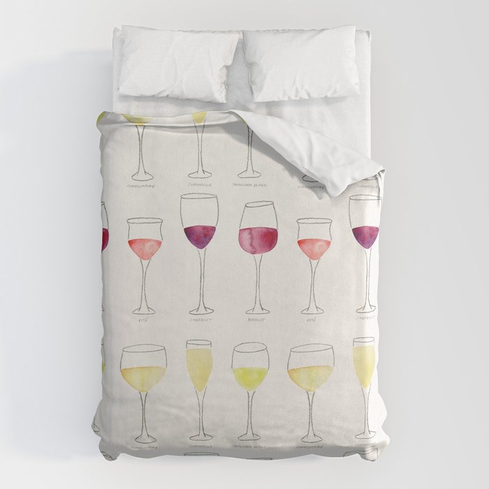 Wine Collection Duvet Cover Gallery Image 1