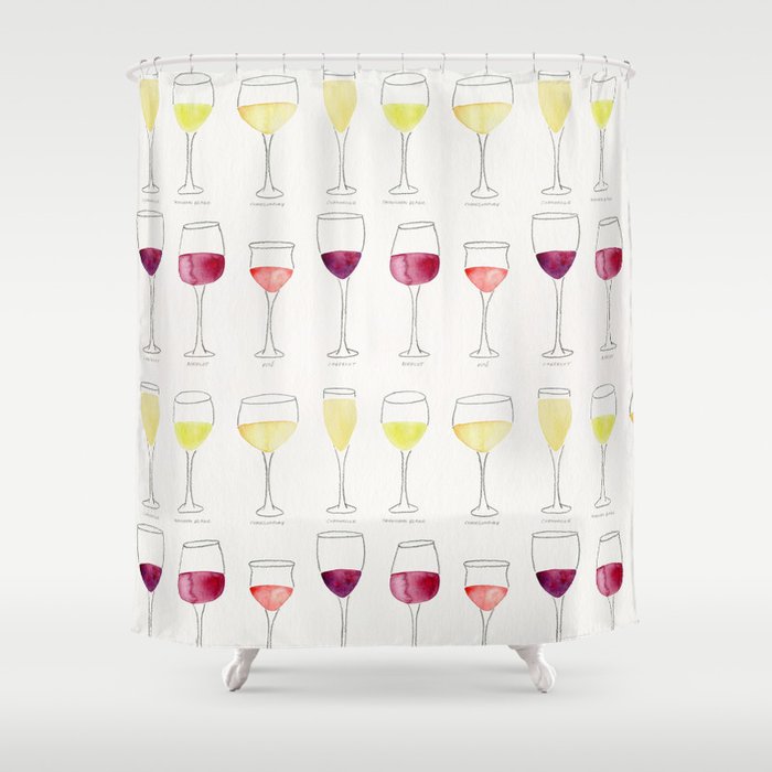Wine Collection Shower Curtain Gallery Image 1
