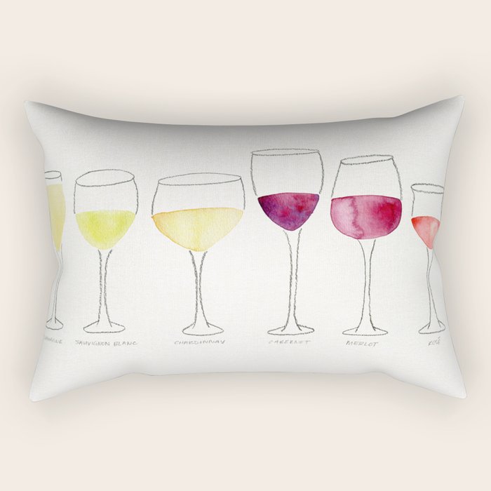 Wine Collection Rectangular Pillow Gallery Image 1