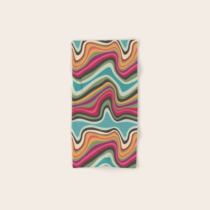 retro wave MANA Bath Towel Gallery Image 1