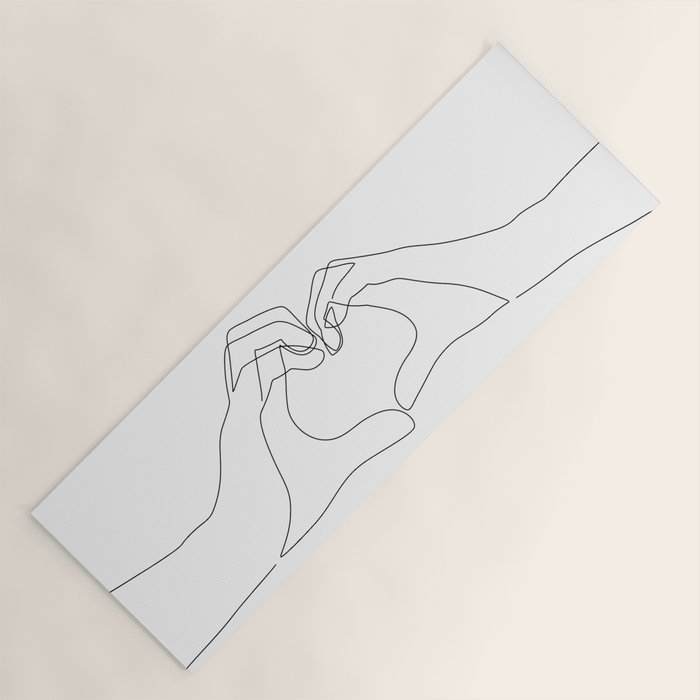 Hand Heart Yoga Mat Gallery Image 1