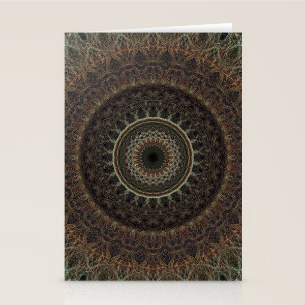 Mandala in brown tones Stationery Card Gallery Image 1
