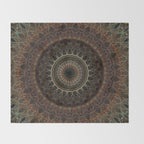 Mandala in brown tones Throw Blanket Gallery Image 2
