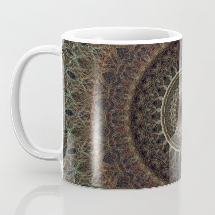 Mandala in brown tones Coffee Mug Gallery Image 3