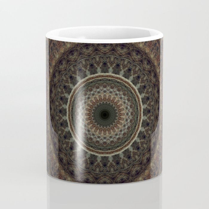 Mandala in brown tones Coffee Mug Gallery Image 4