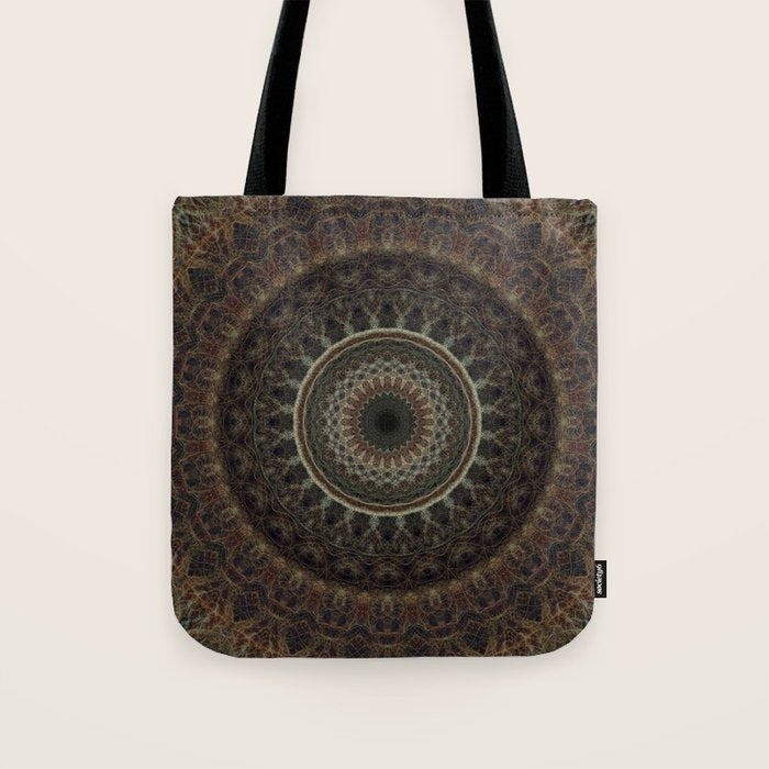 Mandala in brown tones Tote Bag Gallery Image 1