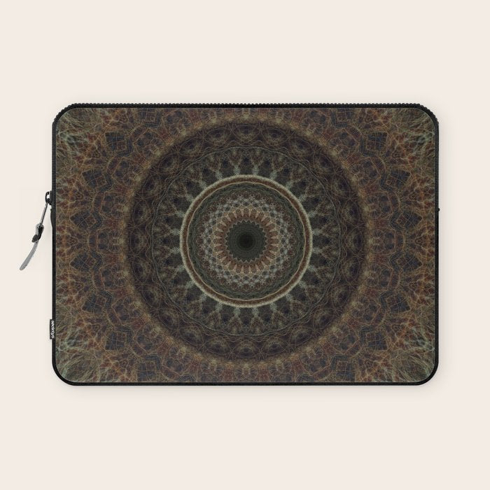 Mandala in brown tones Laptop Sleeve Gallery Image 1