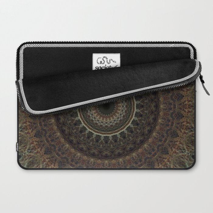 Mandala in brown tones Laptop Sleeve Gallery Image 2