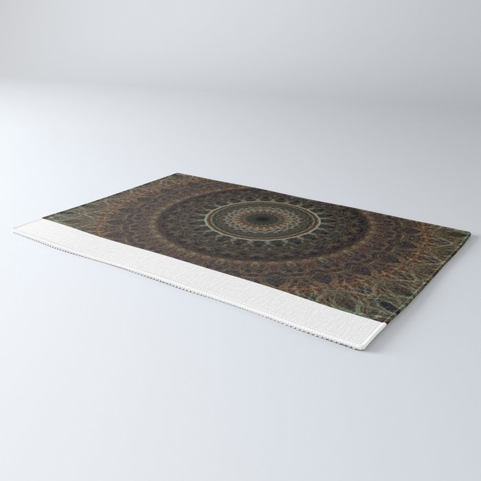 Mandala in brown tones Rug Gallery Image 3