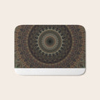 Mandala in brown tones Bath Mat Gallery Image 1