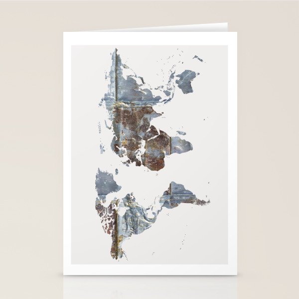 World Map(metal) Stationery Card Gallery Image 2