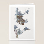 World Map(metal) Stationery Card Gallery Image 2