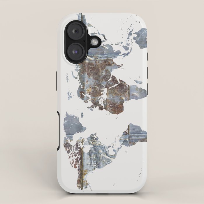 World Map(metal) iPhone Case Gallery Image 1
