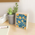 Abstract Lemon Yellow Teal Modern Artwork Mini Art Print Gallery Image 2