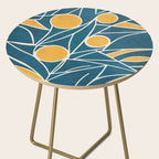 Abstract Lemon Yellow Teal Modern Artwork Side Table Gallery Image 2
