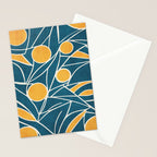 Abstract Lemon Yellow Teal Modern Artwork Stationery Card Gallery Image 2