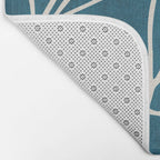 Abstract Lemon Yellow Teal Modern Artwork Bath Mat Gallery Image 2
