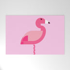 Geometric flamingo Welcome Mat Gallery Image 1